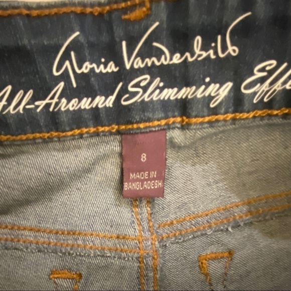 Gloria Vanderbilt NWT Denim Skimmer, Capris, Peddle Pushers Slimming Stretch 8 - Picture 7 of 8